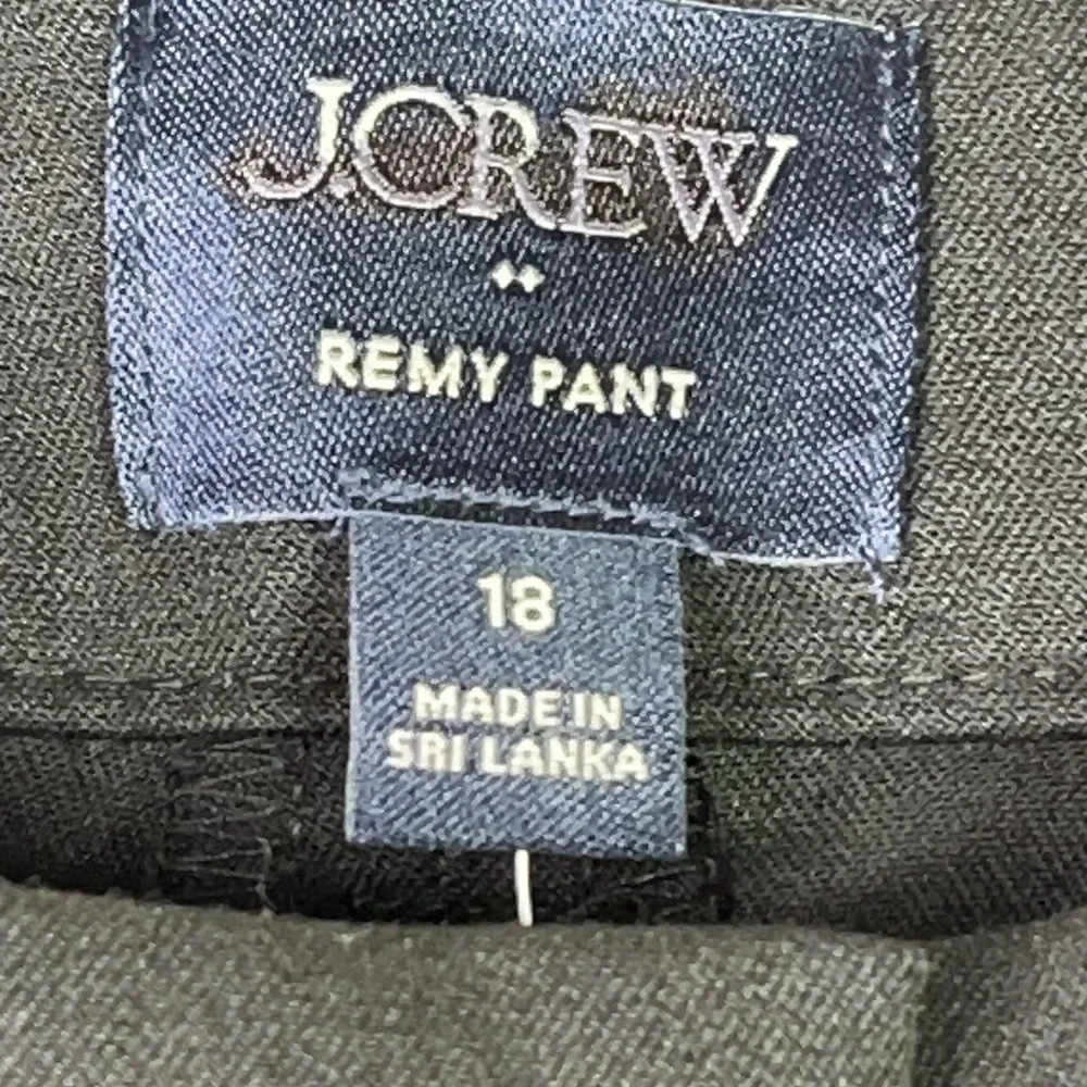 J.Crew Factory Remy Pants Womens 18 Black Crop Wide Leg Stretch Cotton Blend NWT